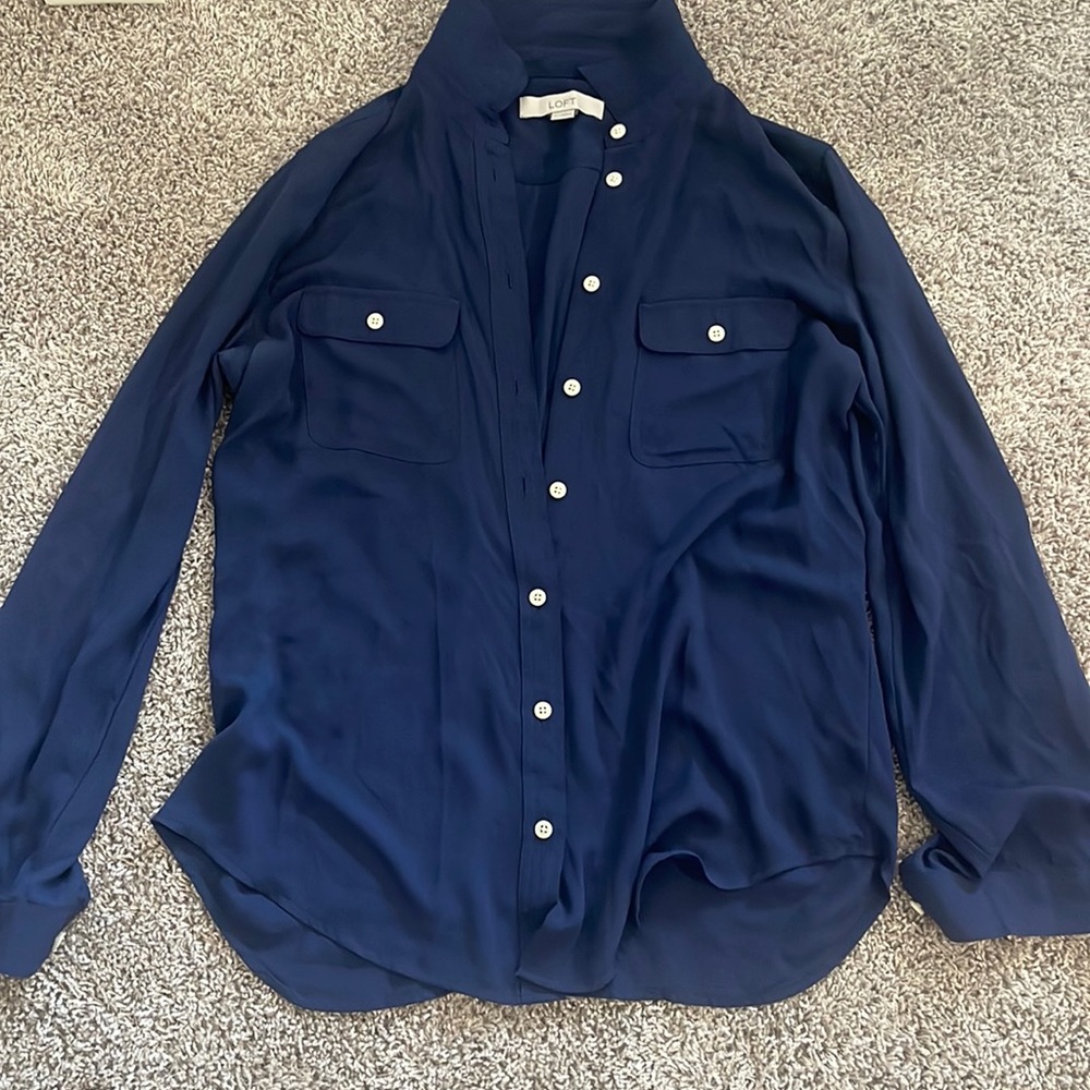 loft long sleeve navy blue